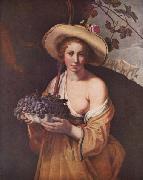 Abraham Bloemaert Shepherdess with Grapes oil painting